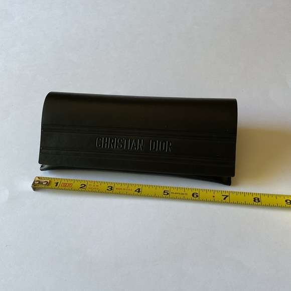 CHRISTIAN DIOR BLACK SUNGLASSES CASE WITH CLEANING CLOTH BLACK NEW - Picture 10 of 14